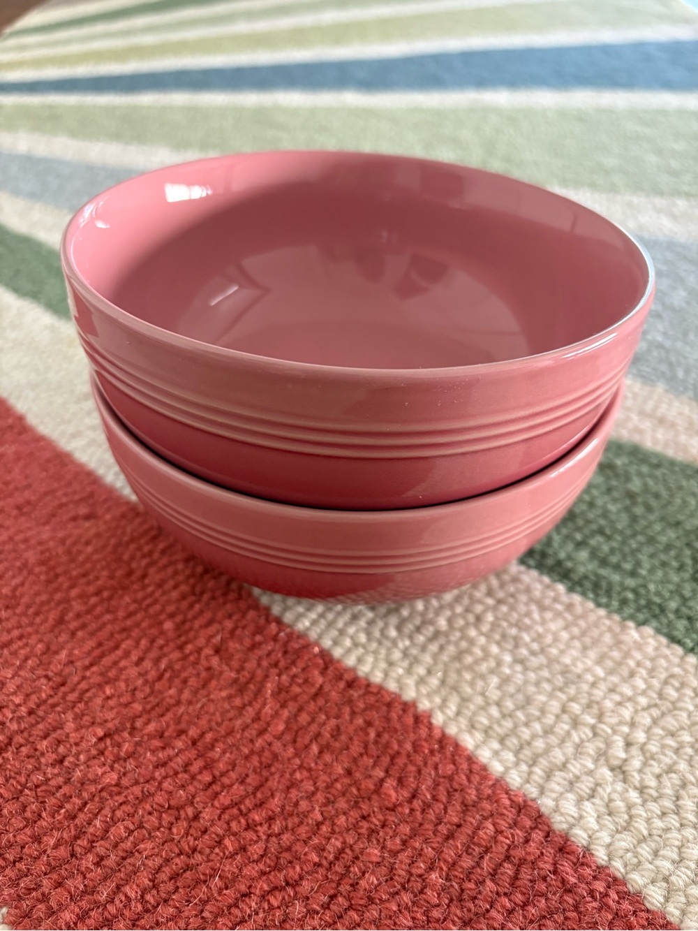 Le Creuset San Francisco Coupe Cereal Bowls in Rose Quartz- Set of 2
